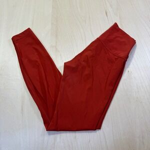 Lululemon High Rise Full Length Leggings Burnt Orange Rust Red Size 4 28 Inseam